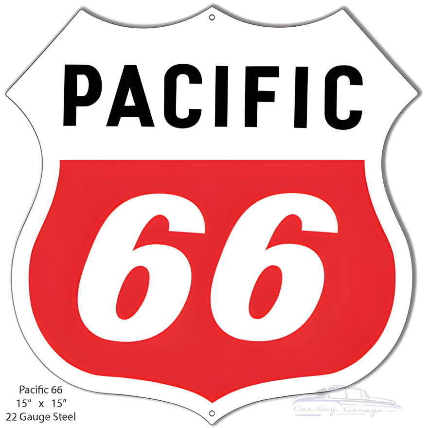 Pacific 66 Metal Sign - 15" x 15" Pacific 66 Metal Sign - 15" x 15"