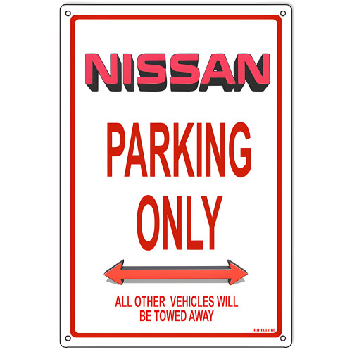 Nissan Parking Only Metal Sign - 12" x 18"
