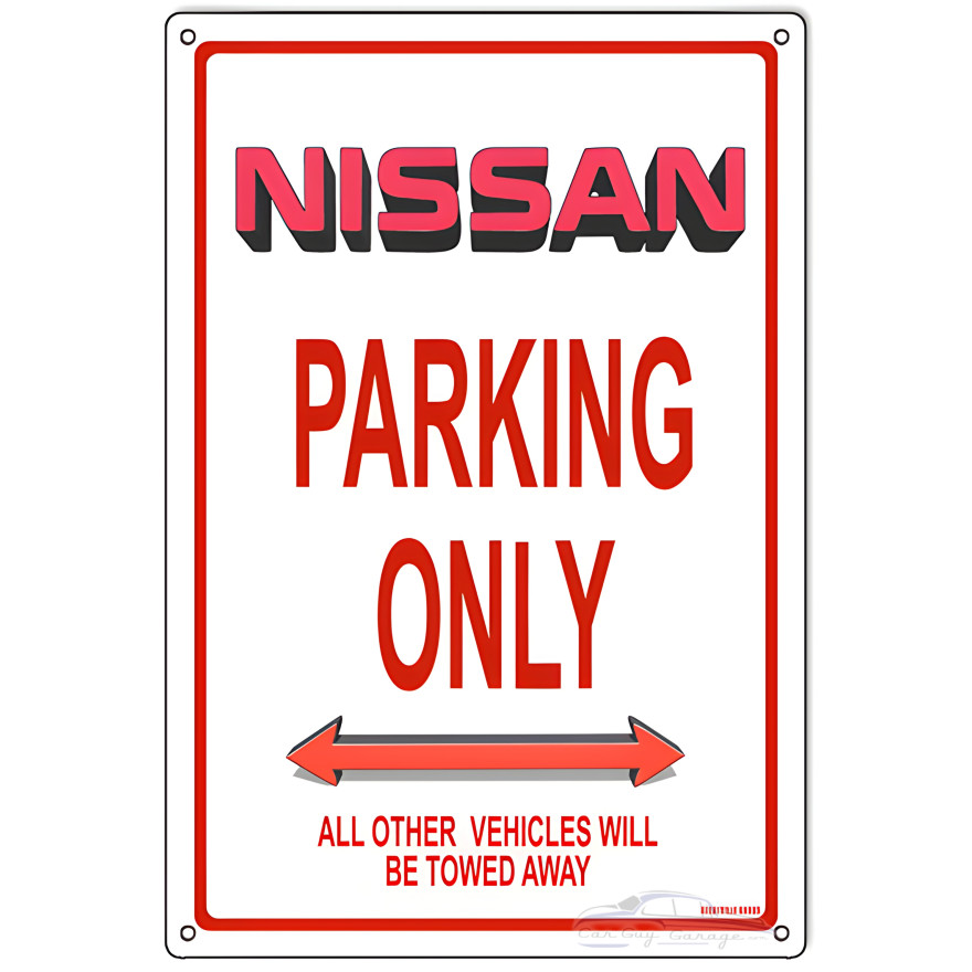 Nissan Parking Only Metal Sign - 12" x 18" Nissan Parking Only Metal Sign - 12" x 18"