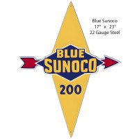 Blue Sunoco Reproduction Metal Sign - 17" x 23"