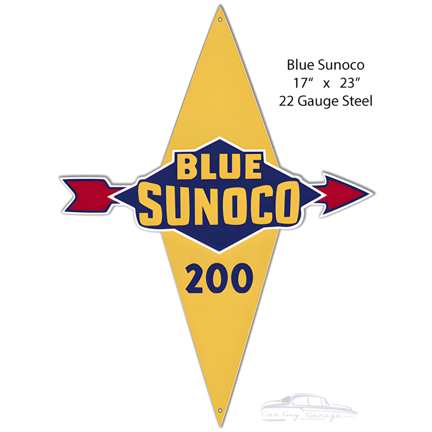 Blue Sunoco Reproduction Metal Sign - 17" x 23" Blue Sunoco Reproduction Metal Sign - 17" x 23"