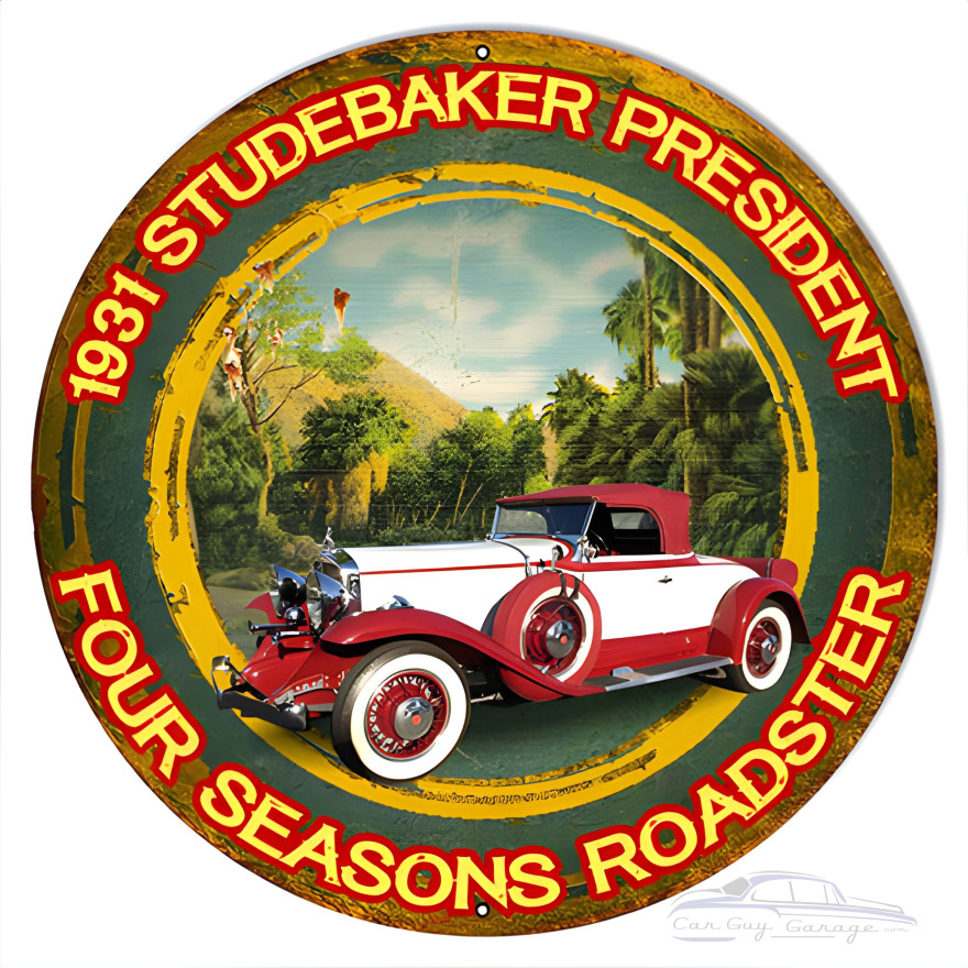 1931 Studebaker President Metal Sign - 14" x 14" 1931 Studebaker President Metal Sign - 14" x 14"