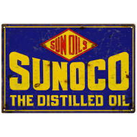 Sunoco Distilled Motor Oil Metal Sign - 16" x 24"
