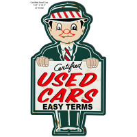 Used Cars Reproduction Garage Shop Metal Sign - 13.2" x 23.5"