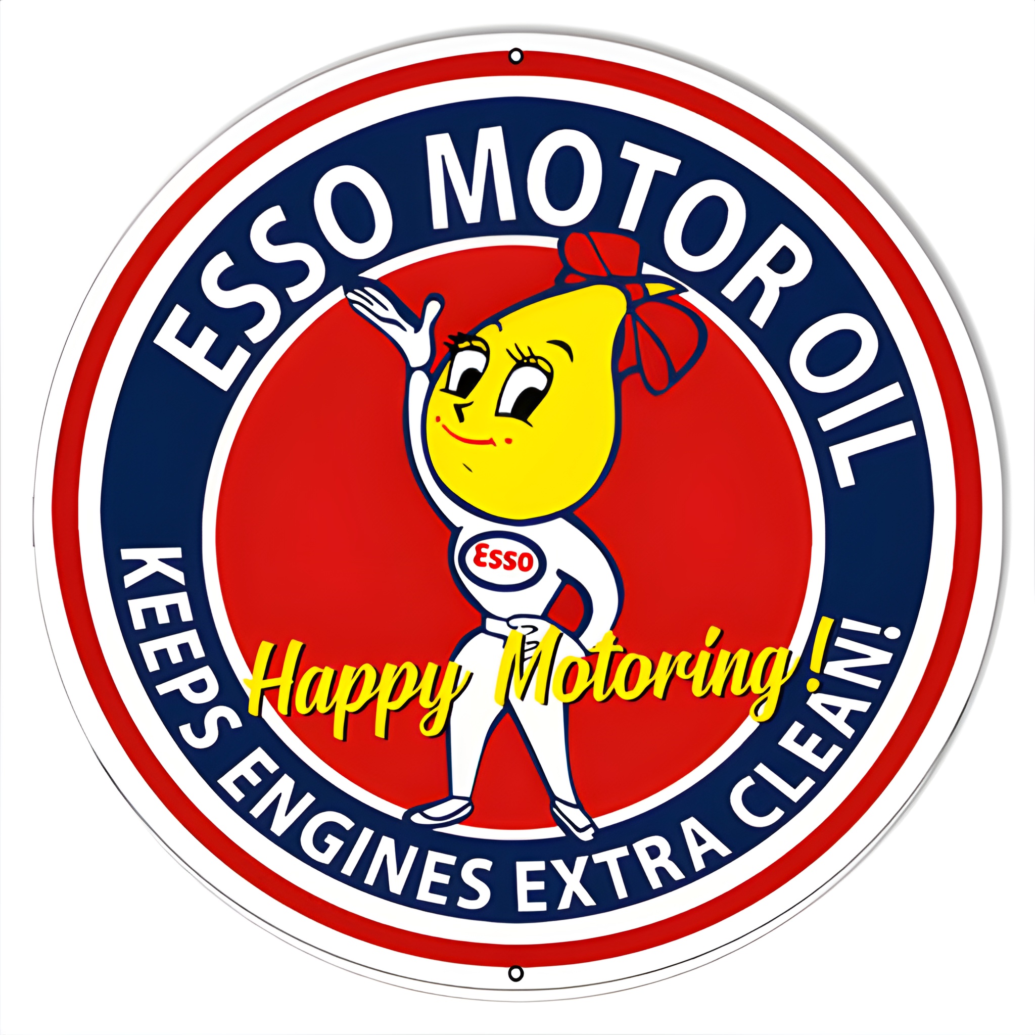 Esso Motor Oil Sign - Happy Motoring Metal Decor