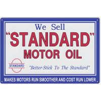 Standard Motor Oil Metal Sign - 16" x 24"