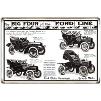 The Ford Line Big Four Metal Sign - 12" x 18"