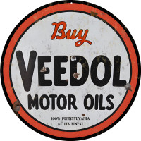 Veedol Motor Oils Metal Sign - 14" Round