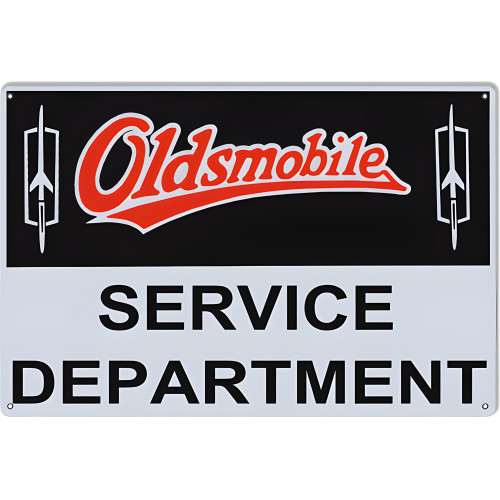 Oldsmobile Service Department Metal Sign - 16" x 24"
