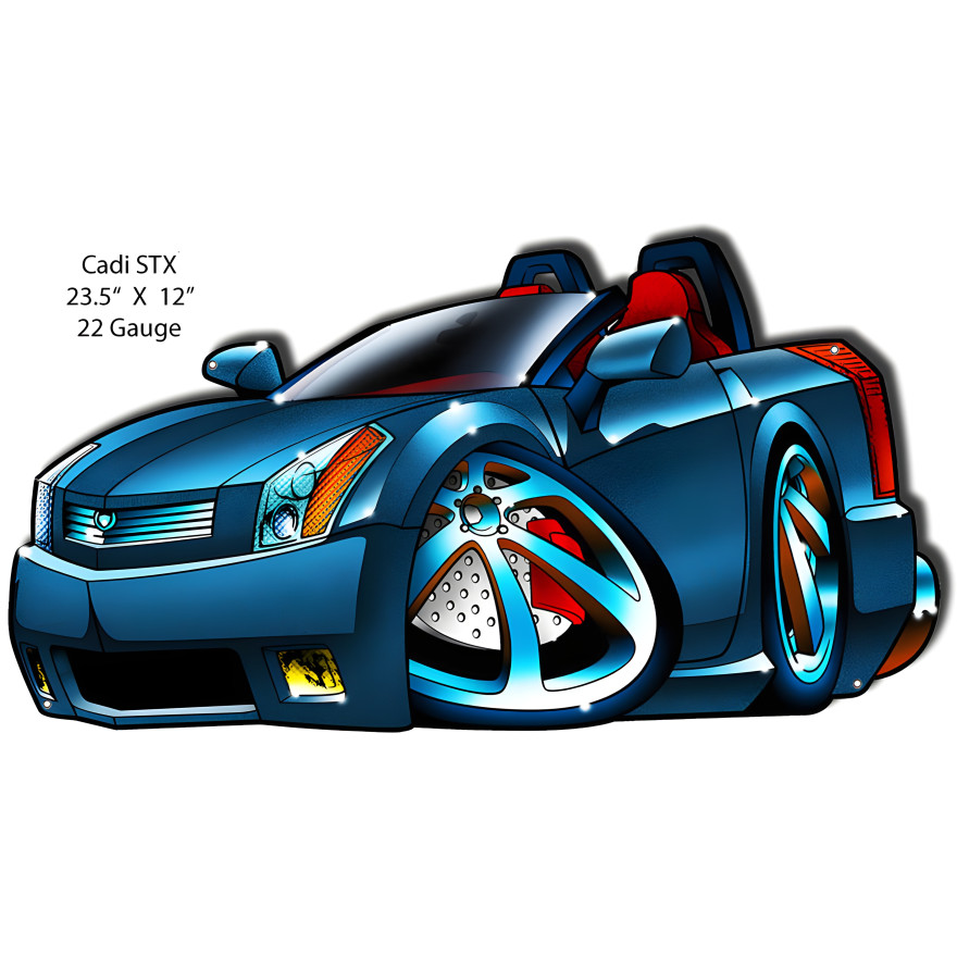 Cadi STX Metal Sign - 12" x 23.5" Cadi STX Metal Sign - 12" x 23.5"