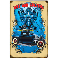 Rat Rod Culture R.I.P. Metal Sign - 12" x 18"