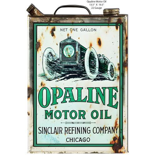 Opaline Gasoline Reproduction Metal Sign - 13.5" x 19.5"