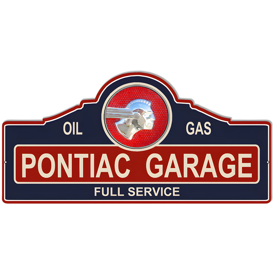 Pontiac Garage Shop Metal Sign - 23" x 11.25" Pontiac Garage Shop Metal Sign - 23" x 11.25"