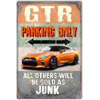 Nissan GT-R Parking Only Metal Sign - 19" x 13"