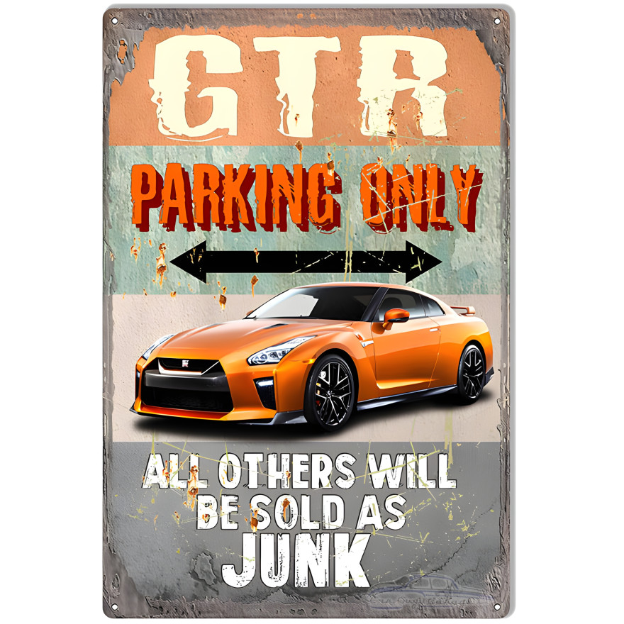 Nissan GT-R Parking Only Metal Sign - 19" x 13" Nissan GT-R Parking Only Metal Sign - 19" x 13"