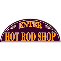 Enter Hot Rod Shop Reproduction Metal Sign - 7" x 18"