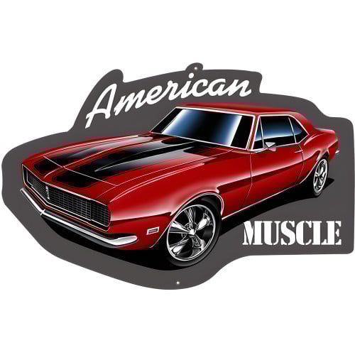 American Muscle Car Metal Sign - 13.8" x 21.3"