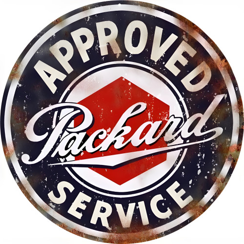 Packard Service Metal Sign - 18" Round