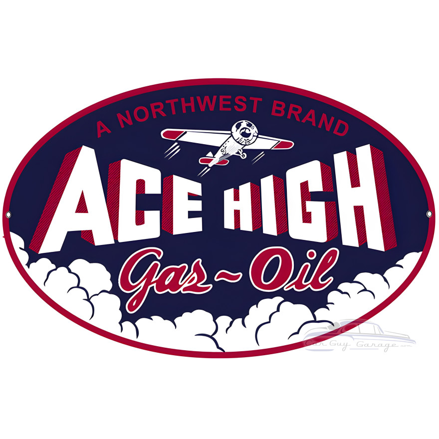 Northwest Ace High Gas Motor Oil Metal Sign - 9" x 14" Northwest Ace High Gas Motor Oil Metal Sign - 9" x 14"
