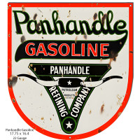 Panhandle Gasoline Metal Sign - 16.4" x 17.7"