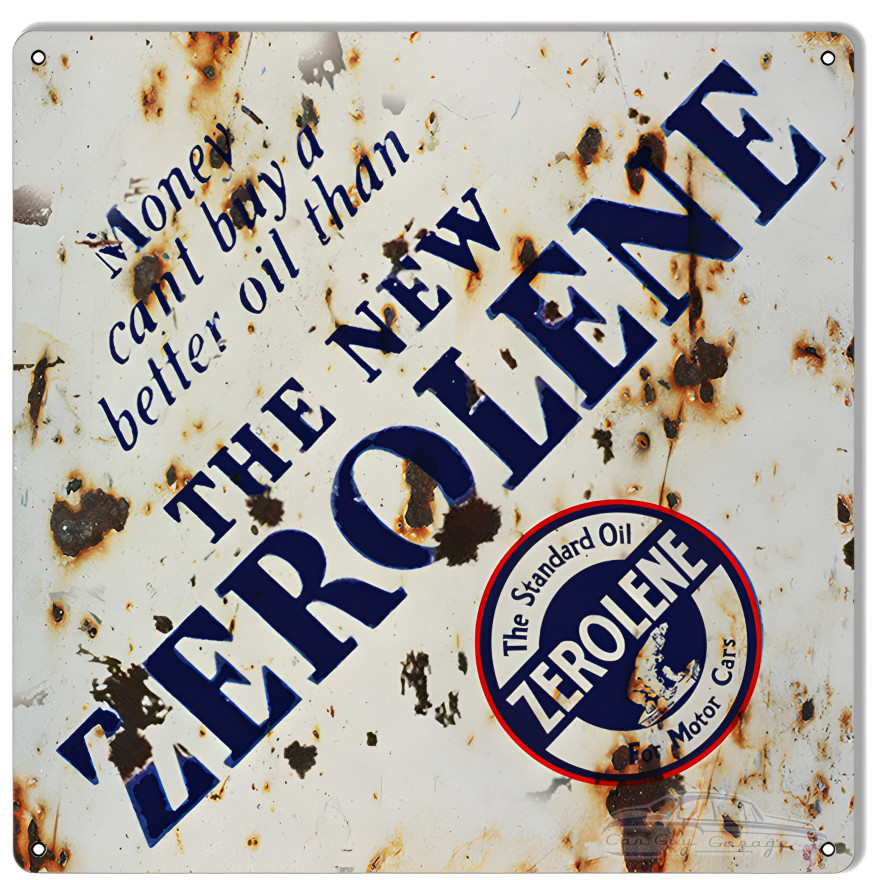 The New Zerolene Motor Oil Metal Sign - 12" x 12" The New Zerolene Motor Oil Metal Sign - 12" x 12"