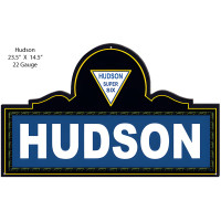 Hudson Super Six Metal Sign - 23" x 14.5"