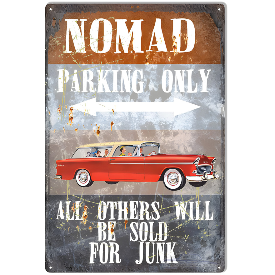 Nomad Parking Metal Sign - 12" x 18" Nomad Parking Metal Sign - 12" x 18"