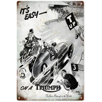 Triumph Motorcycle Classic British Metal Sign - 12" x 18"
