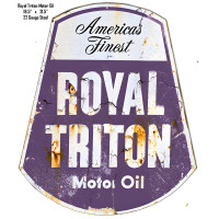 Royal Triton Motor Oil Metal Sign - 18.5" x 21.5"