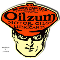 Motor Oil Oilzum Metal Sign - 23" x 24"
