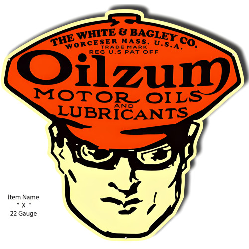 Motor Oil Oilzum Metal Sign - 23" x 24"