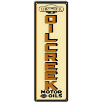 Oil Creek Motor Oils Metal Sign - 8" x 24"