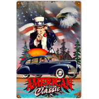 American Classic Metal Sign - 12" x 18"