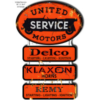 United Motors Garage Shop Metal Sign - 18" x 26.5"