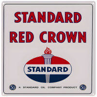 Standard Red Crown Motor Oil Metal Sign - 12" x 12"