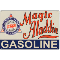 Magic Aladdin Motor Oil Metal Sign - 16" x 24"