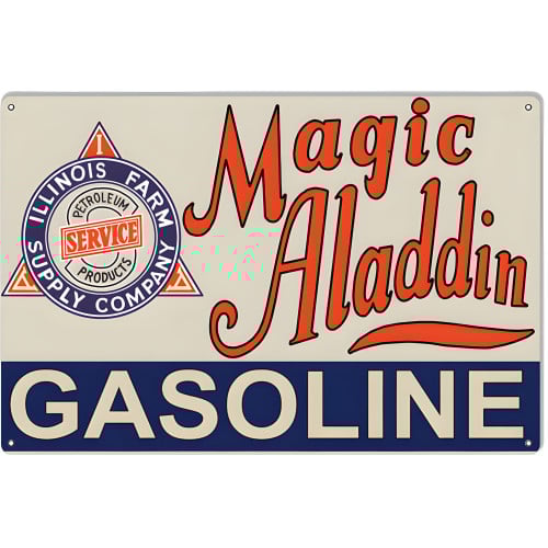 Magic Aladdin Motor Oil Metal Sign - 16" x 24"
