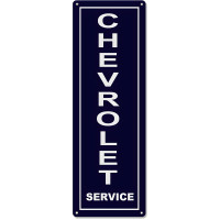 Chevrolet Service Metal Sign - 9" x 24"