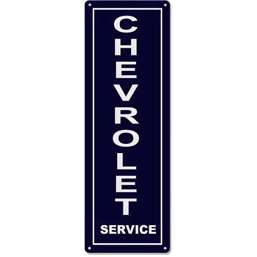 Chevrolet Service Metal Sign - 9" x 24"