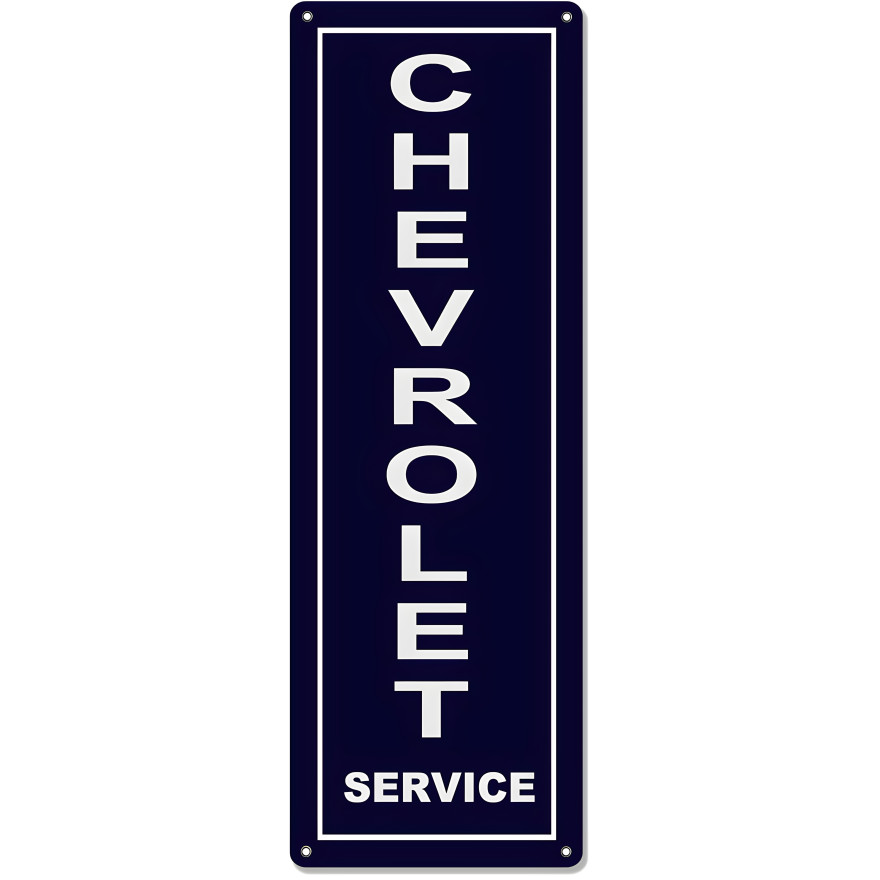 Chevrolet Service Metal Sign - 9" x 24" Chevrolet Service Metal Sign - 9" x 24"
