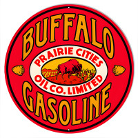 Buffalo Gasoline Metal Sign - 14" x 14"