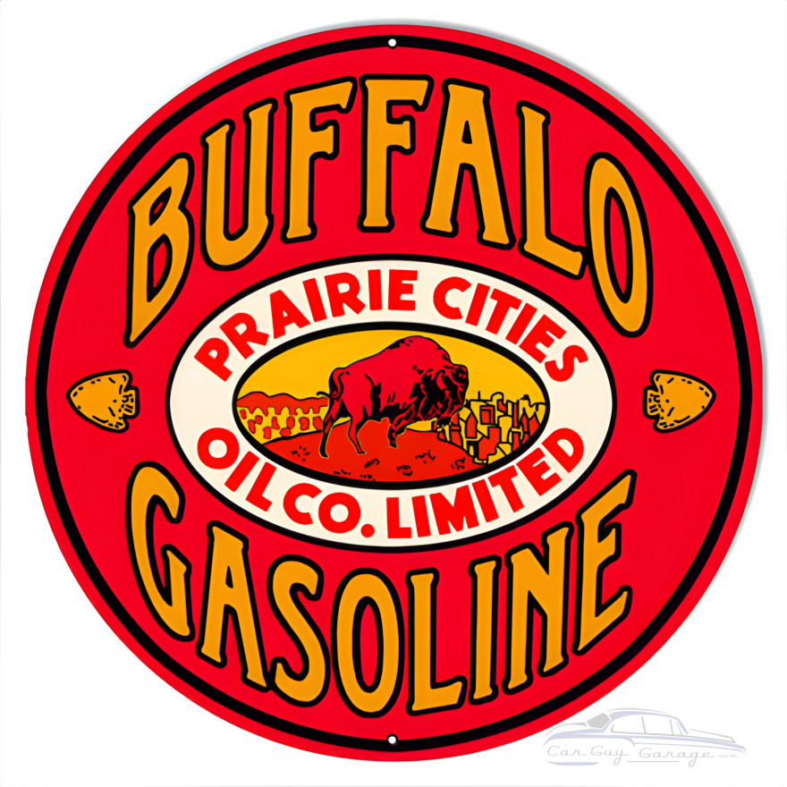 Buffalo Gasoline Metal Sign - 14" x 14" Buffalo Gasoline Metal Sign - 14" x 14"