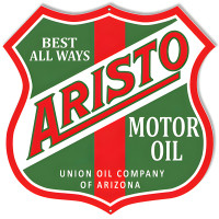 Aristo Of Arizona Motor Oil Metal Sign - 15" x 15"