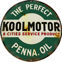 Koolmotor Penna Oil Metal Sign - 30" Round