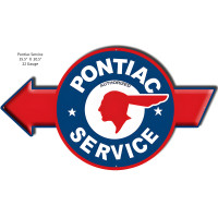 Pontiac Service Garage Metal Sign - 20.5" x 35.5"