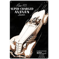 Auburn Speedster Classic Car Reproduction Garage Shop Metal Sign - 12" x 18"