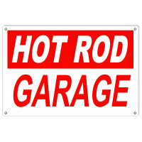 Hot Rod Garage Metal Sign - 12" x 18"