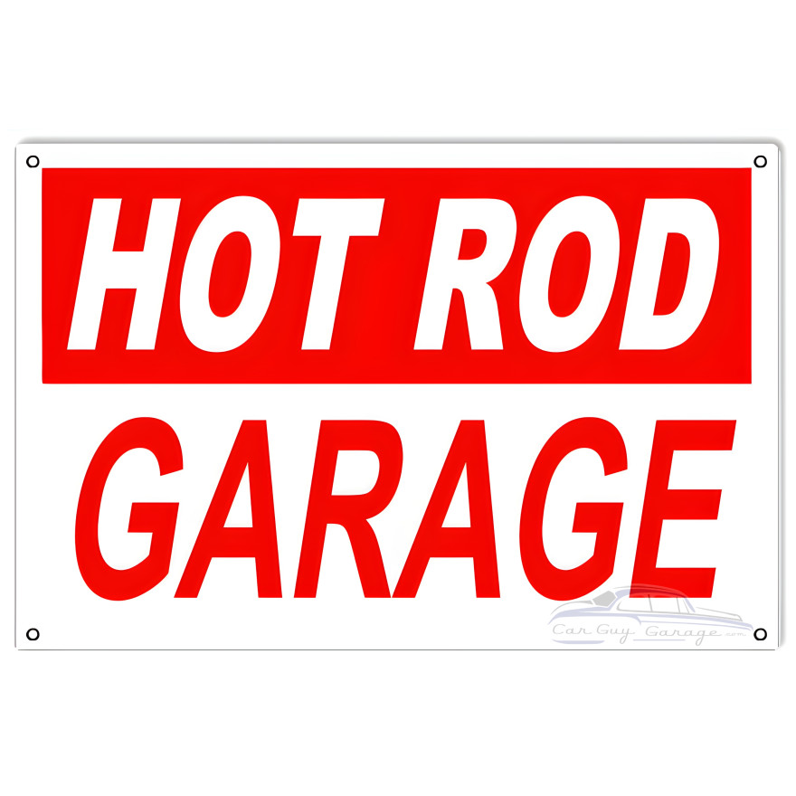 Hot Rod Garage Metal Sign - 12" x 18" Hot Rod Garage Metal Sign - 12" x 18"