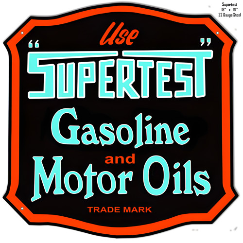 Supertest Motor Oil Metal Sign - 18" x 18"
