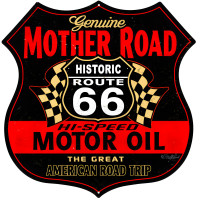 Mother Road Motor Oil Metal Sign - 15" x 15"
